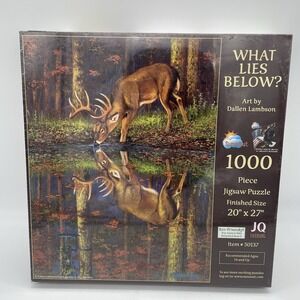 NEW Sealed SunsOut Jigsaw Puzzle What Lies Below? Deer 1000 Piece 20"‎ x 27" USA